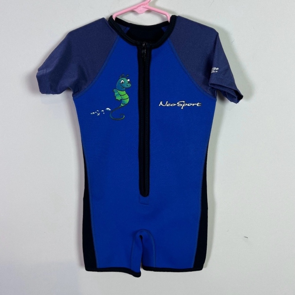 NeoSport Kids Unisex Zip Up Short Wetsuit Size 3 Toddler